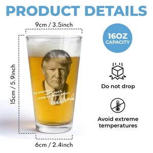 Let's Trump Save America Again - US Election Beer Glass