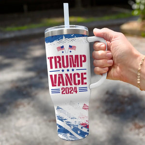 Trump Vance 2024, Fight Fight Fight - US Election 40 Oz Stainless Steel Tumbler With Handle