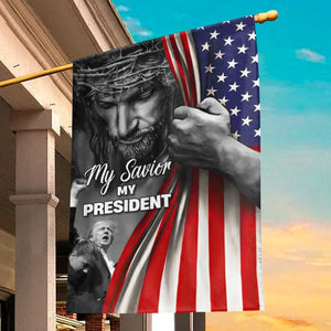 My Savior, My President - Trump US Election House Flag, Garden Flag