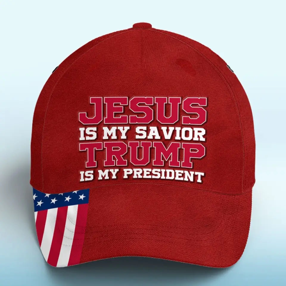 Jesus Is My Savior, Trump Is My President - Trump US Election Hat, All Over Print Classic Cap