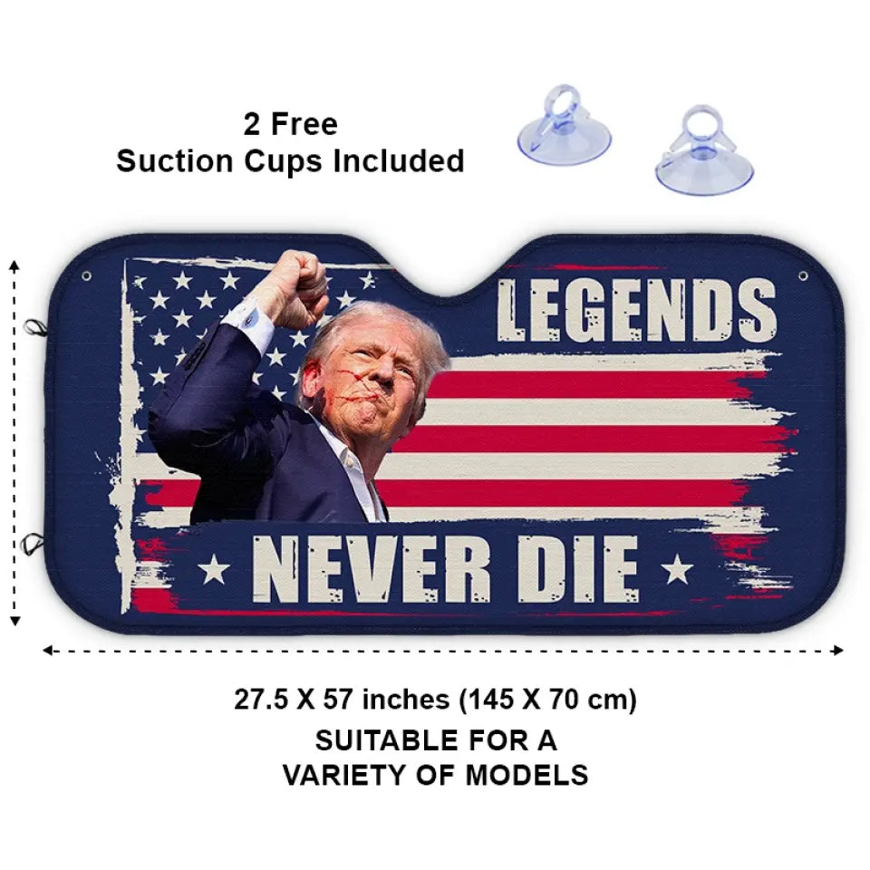 You Can't Kill Freedom - US Elections Auto Windshield Sunshade, Car Window Protector - Gift For Trump Supporters