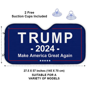 Make America Great Again - US Elections Auto Windshield Sunshade, Car Window Protector - Gift For Trump Supporters