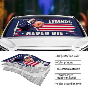 You Can't Kill Freedom - US Elections Auto Windshield Sunshade, Car Window Protector - Gift For Trump Supporters