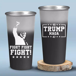 Fight Fight Fight, Trump MAGA 45 47 - US Election Aluminum Changing Color Cup