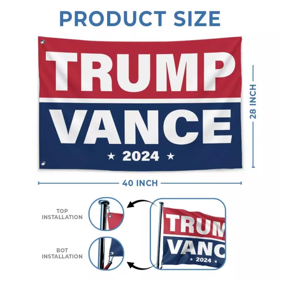 We Make America Great Once Again - Trump US Election Horizontal House Flag