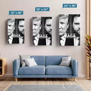 Mr. Trump, Mr. Vance, MAGA - Trump Election Vertical Canvas - Home Decor Gift For Trump Supporters