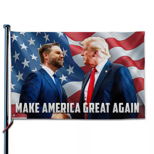 This Handshake Will Make America Great Again - Trump US Election Horizontal House Flag