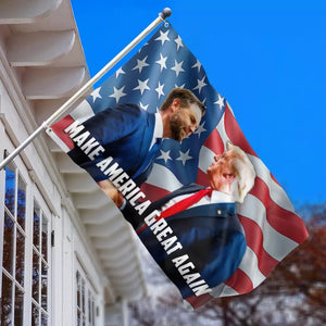 This Handshake Will Make America Great Again - Trump US Election Horizontal House Flag