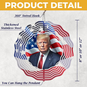 Donald Trump 2024 - US Election Wind Spinner - Trump Supporter, Republican Gifts And Decors