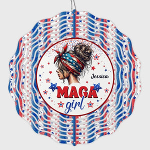 MAGA Trump Girl 2024 - US Election Wind Spinner - Gift For Best Friends, BFF, Sisters