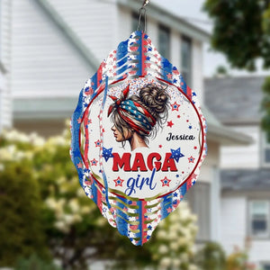 MAGA Trump Girl 2024 - US Election Wind Spinner - Gift For Best Friends, BFF, Sisters