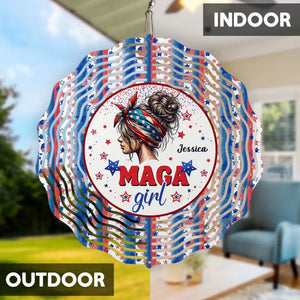 MAGA Trump Girl 2024 - US Election Wind Spinner - Gift For Best Friends, BFF, Sisters