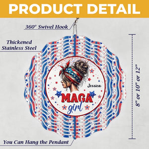 MAGA Trump Girl 2024 - US Election Wind Spinner - Gift For Best Friends, BFF, Sisters