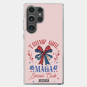 Red-Wave Girl Social Club - US Election Clear Phone Case - Gift For Best Friends, BFF, Sisters