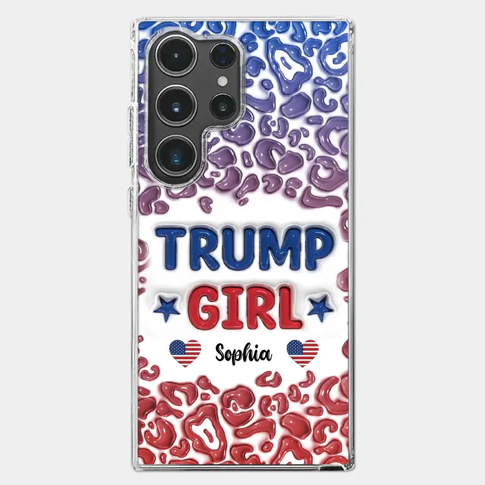 We're Trump Girls - US Election 3D Inflated Effect Printed Clear Phone Case - Gift For Best Friends, BFF, Sisters