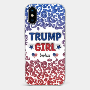 We're Trump Girls - US Election 3D Inflated Effect Printed Clear Phone Case - Gift For Best Friends, BFF, Sisters