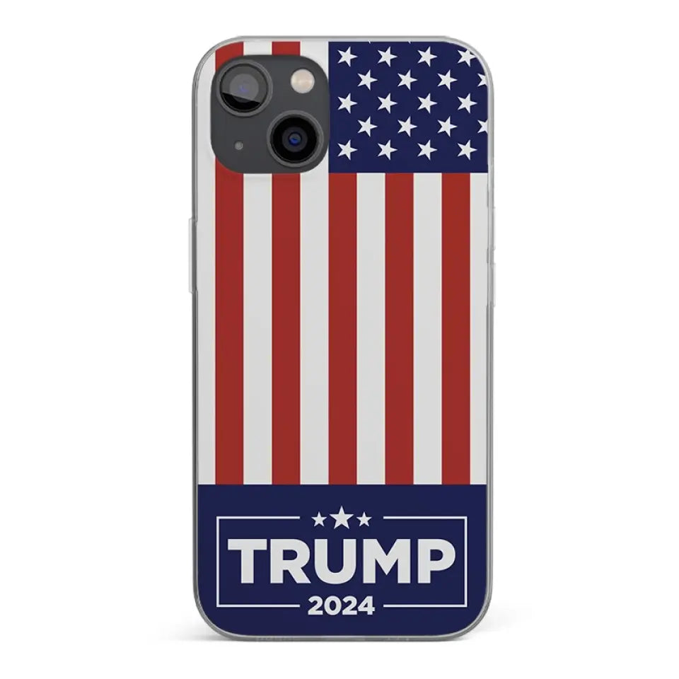 Trump 2024, Road To The White House - US Election Clear Phone Case