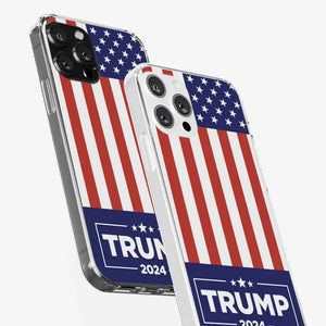 Trump 2024, Road To The White House - US Election Clear Phone Case