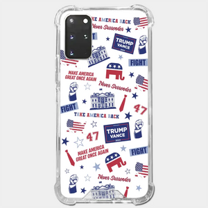 Trump Will Fight And Never Surrender - US Election Clear Phone Case