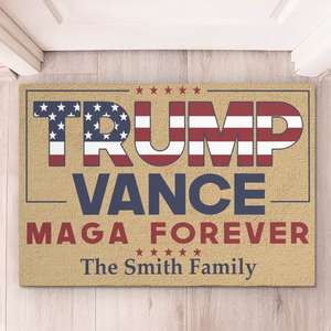 Trump Vance, MAGA Forever - US Elections Home Decor Decorative Mat, House Warming Gift Mat