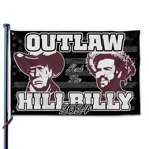 Outlaw And The Hillbilly 2024 - Trump US Election Horizontal House Flag