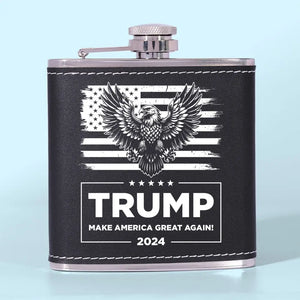 Trump 2024, Make America Great Once Again - US Election Hip Flask - Gift For Trump Supporters