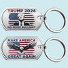 Trump 2024, Make America Great Again - US Election Keychain - Gift For Trump Supporters