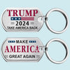 Trump 2024, Take America Back - US Election Keychain - Gift For Trump Supporters