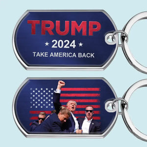 Stand With Trump, Take America Back - US Election Keychain - Gift For Trump Supporters