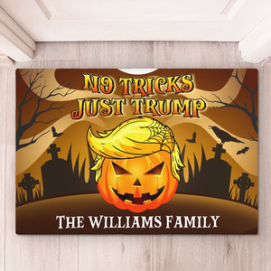 No Tricks, Just Trump - US Elections Home Decor Decorative Mat, Republican Halloween Gift