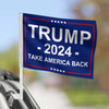 He Will Revive American Values - US Election Car Window Flag - Gift For Conservative Supporters