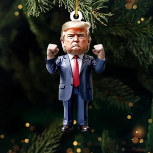 Mr. President Of 2024 - US Elections Acrylic Custom Shaped Ornament - Christmas Gift And Decor For Conservative Supporters