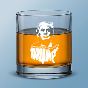 Trump Makes America Great Again - US Election Whiskey Glass - Gift For Trump Supporters