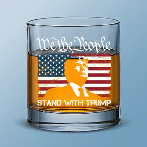 We The People - US Election Whiskey Glass - Gift For Trump Supporters