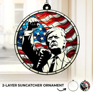 President Of The United States - US Elections Window Hanging Suncatcher Ornament - Gift And House Decor For Conservative Supporters