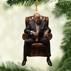 The POTUS Must Be Him - US Election Acrylic Custom Shaped Ornament - Christmas Gift And Decor For Conservative Supporters