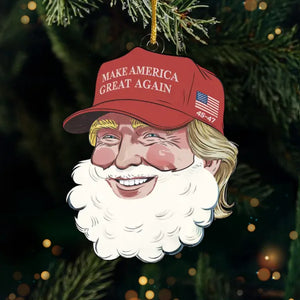 Your Santa Is On The Way To DC - US Election Acrylic Custom Shaped Ornament - Christmas Gift And Decor For Conservative Supporters