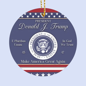 We Trust In Real Changes - US Election Leather Ornament - Christmas Gift And Decor For Conservative Supporters