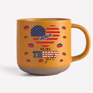 Proud To Be American Girl - US Election Personalized Custom Printed Pottery Mug - Gift For Best Friends, BFF, Sisters