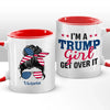 American Girl, Get Over It - US Elections Personalized Custom Accent Mug - Gift For Best Friends, BFF, Sisters