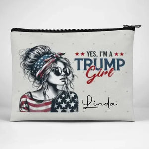 Proud To Be Red-Wave Girl - US Election Personalized Custom Cosmetic Bag - Gift For Best Friends, BFF, Sisters