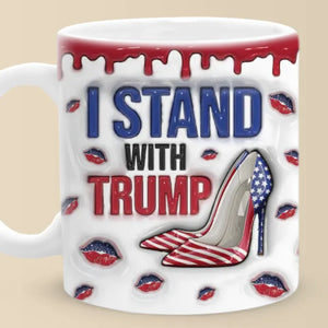 Always With Red Wave - US Elections 3D Inflated Effect Printed Mug - Gift For Conservative Supporters