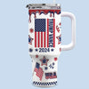 The Former President Team 45 47 - US Election 3D Inflated Effect Printed 40 Oz Stainless Steel Tumbler With Handle