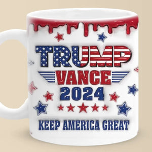 Stand Tall, Fight For All - US Elections 3D Inflated Effect Printed Mug - Gift For Conservative Supporters