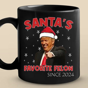 Santa's Favorite Felon - US Election Black Mug