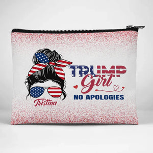 I'm An All-American Girl, Get Over It - US Election Personalized Custom Cosmetic Bag - Gift For Best Friends, BFF, Sisters