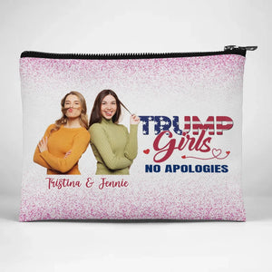 Custom Photo We're All-American Girls - US Election Personalized Custom Cosmetic Bag - Gift For Best Friends, BFF, Sisters