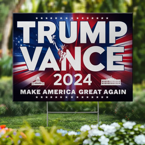 Together We Strengthen Our Core Values - US Elections Yard Sign, Decoration Gift For Conservative Supporters