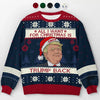 President Santa Is Coming - US Election Ugly Sweatshirt - Unisex Wool Jumper - Christmas Gift For Red-Wave Supporters
