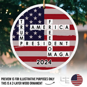 Change Begins With Each And Every One Of Us - US Elections 2 Layered Wood Christmas Ornament - Christmas Gift For Conservative Supporters